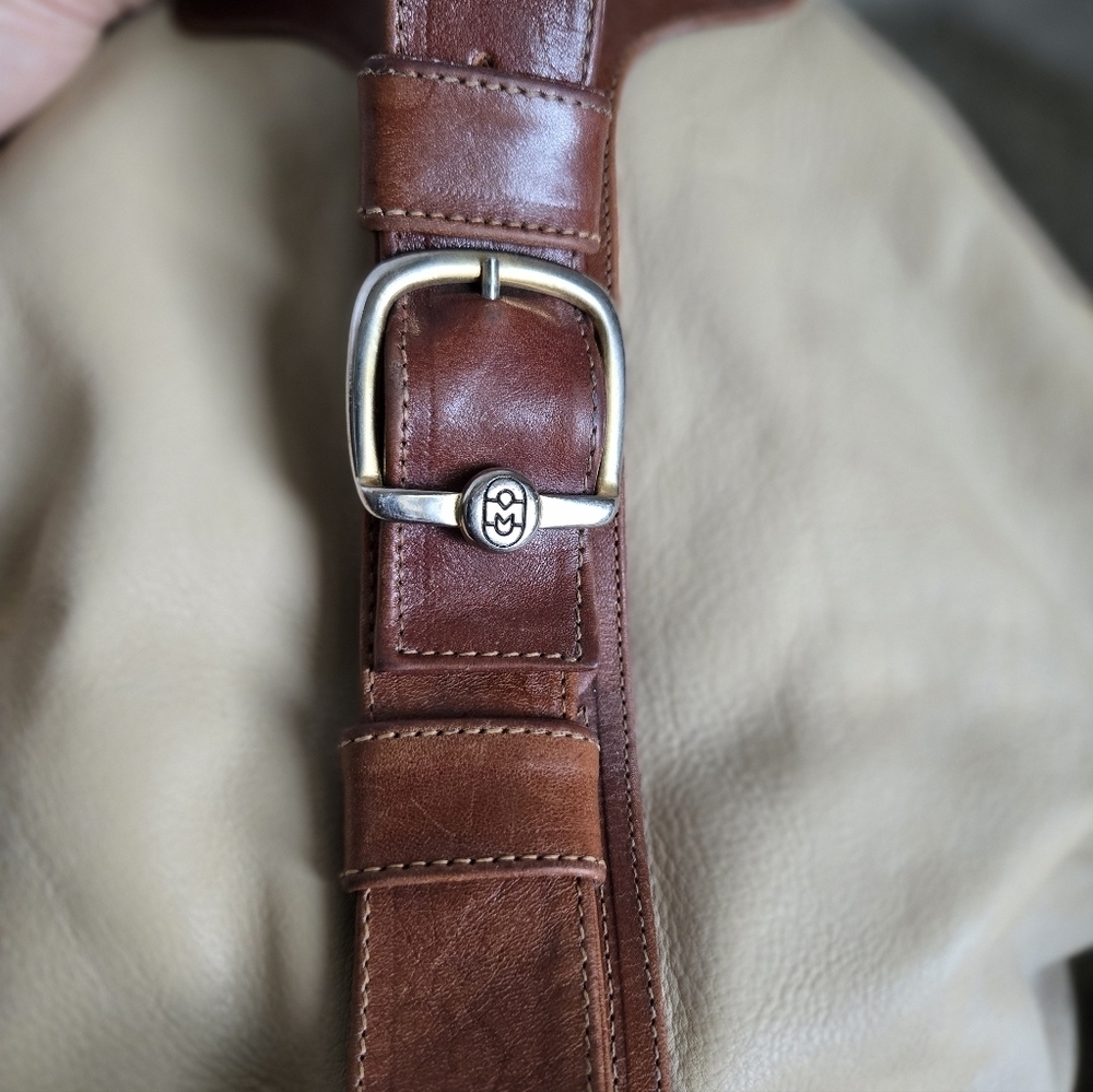 Marino Orlandi Brown and Cream Backpack - Picture 14 of 16